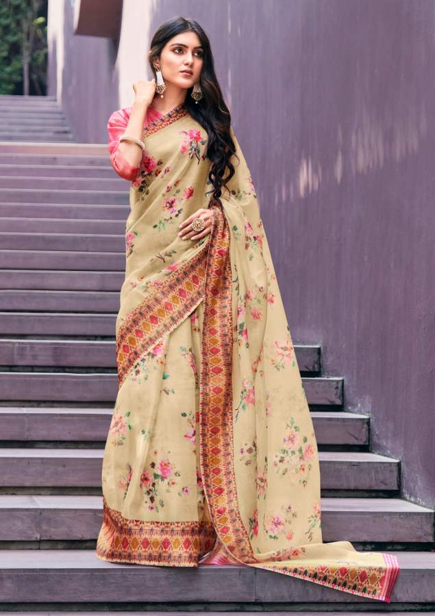 Shangrila Rosey Organza 3 Latest Ethnic Wear Digital Printed Saree Collection